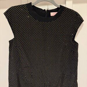 Versace For H&M Women's Tank Top Silk Black Rhinestones Size 6